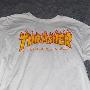 white thrasher tee